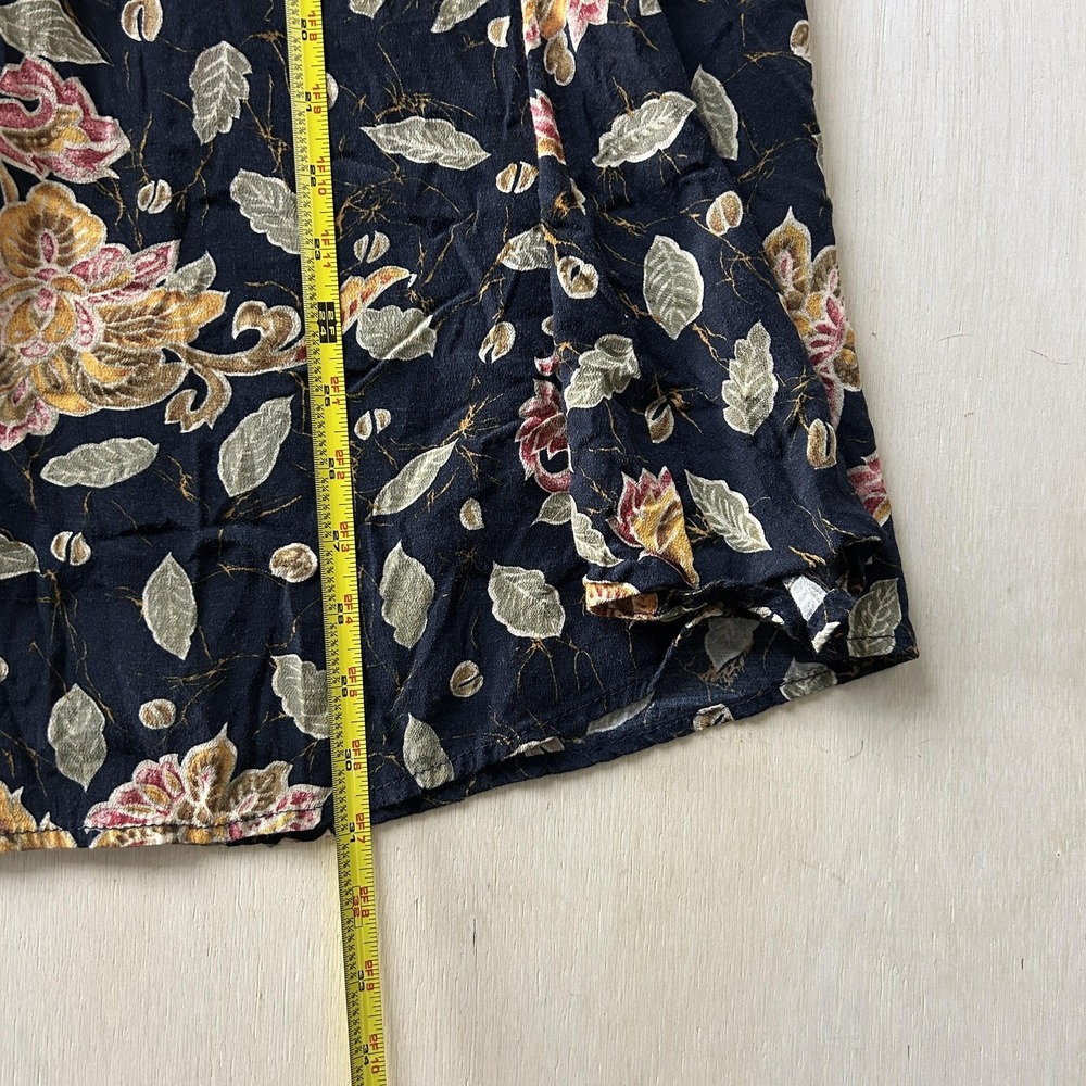 My Pieces Woman Skirt Womens Large Navy Floral A-Line Midi Elastic Waist Casual - Picture 4 of 6